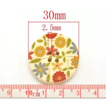 Bouton fantaisie 30 mm